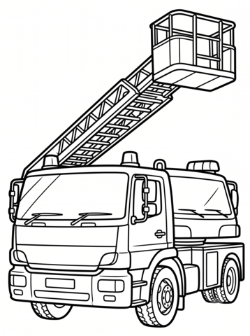 しょうぼうしゃのぬりえ 無料印刷